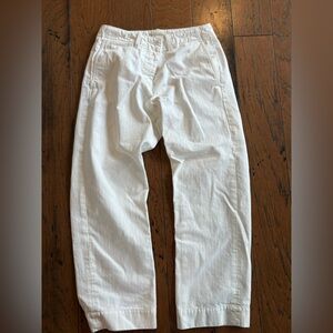 Nili lotan white cropped pants 2
